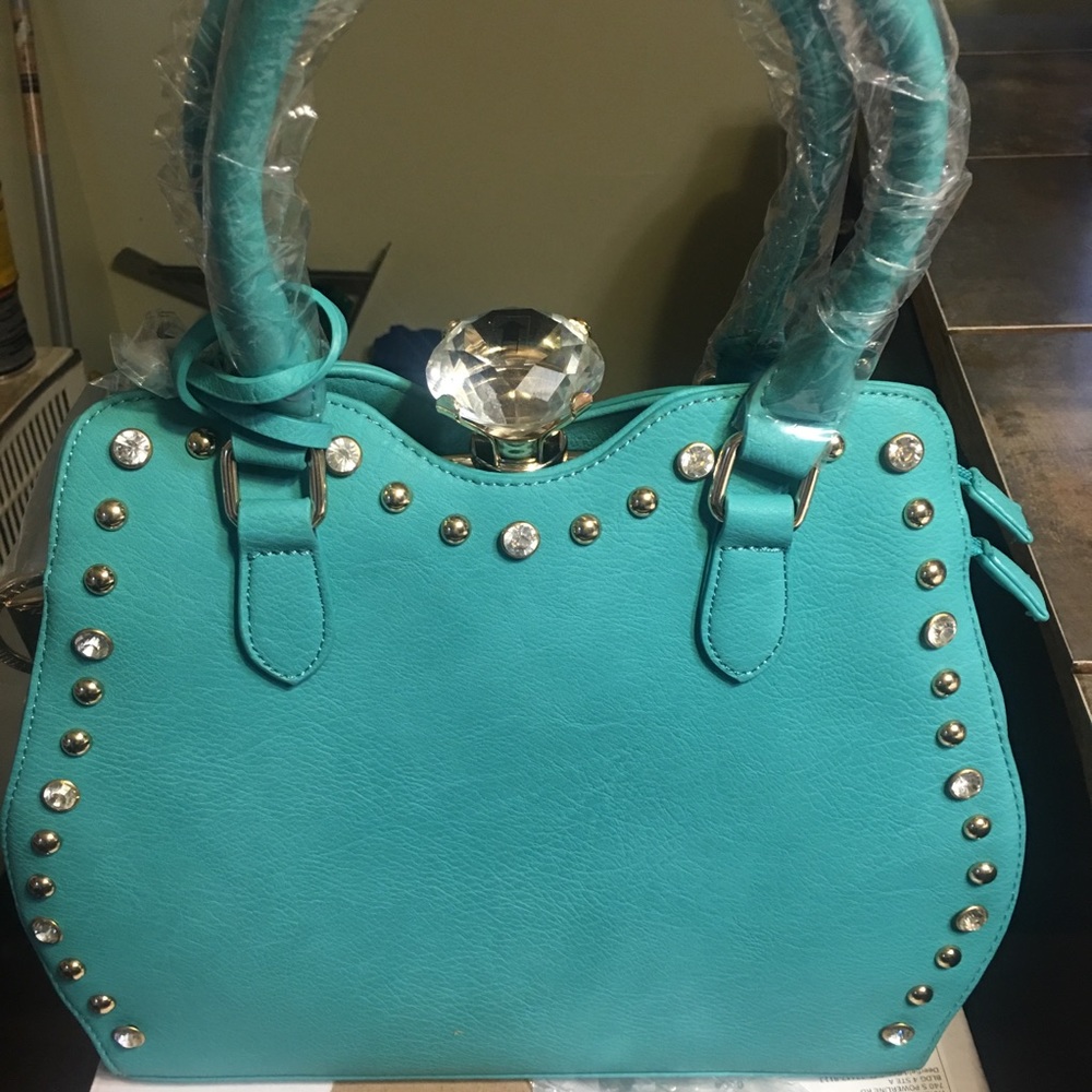 Turquoise handbag